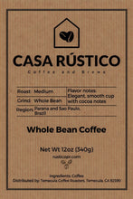 Load image into Gallery viewer, Casa Rústico — Brazil Santos label