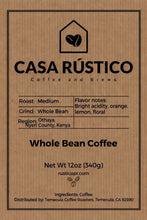 Load image into Gallery viewer, Casa Rústico — Kenya label