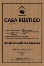 Load image into Gallery viewer, Casa Rústico Single Serve Capsules — 12 Pack
